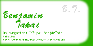 benjamin tapai business card